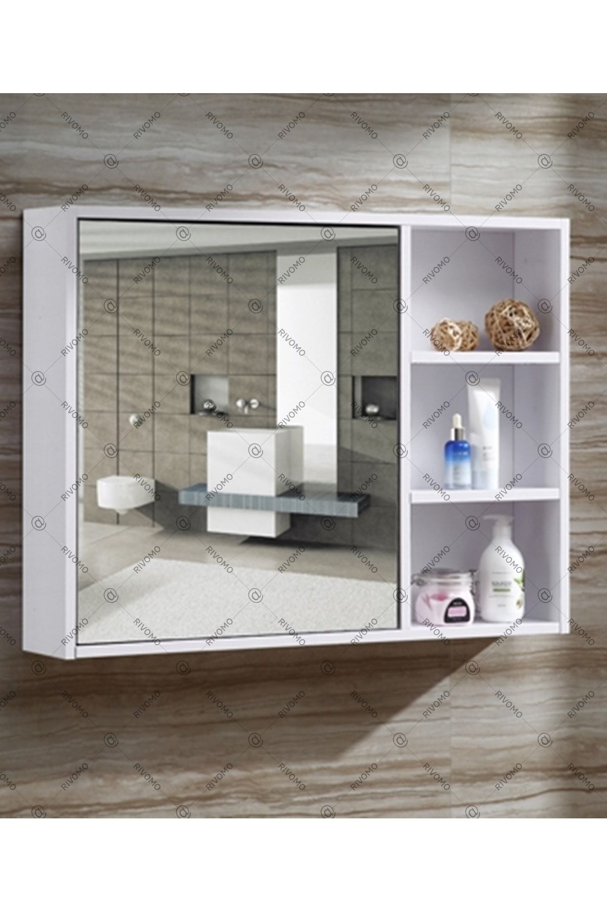 Taç-Dek Taç Dekorasyon Banyo Dolabı Aynalı Üst Modülü